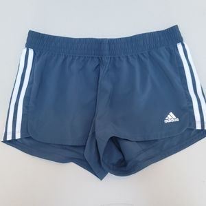 Adidas 3 strip Blue Shorts Womens medium.